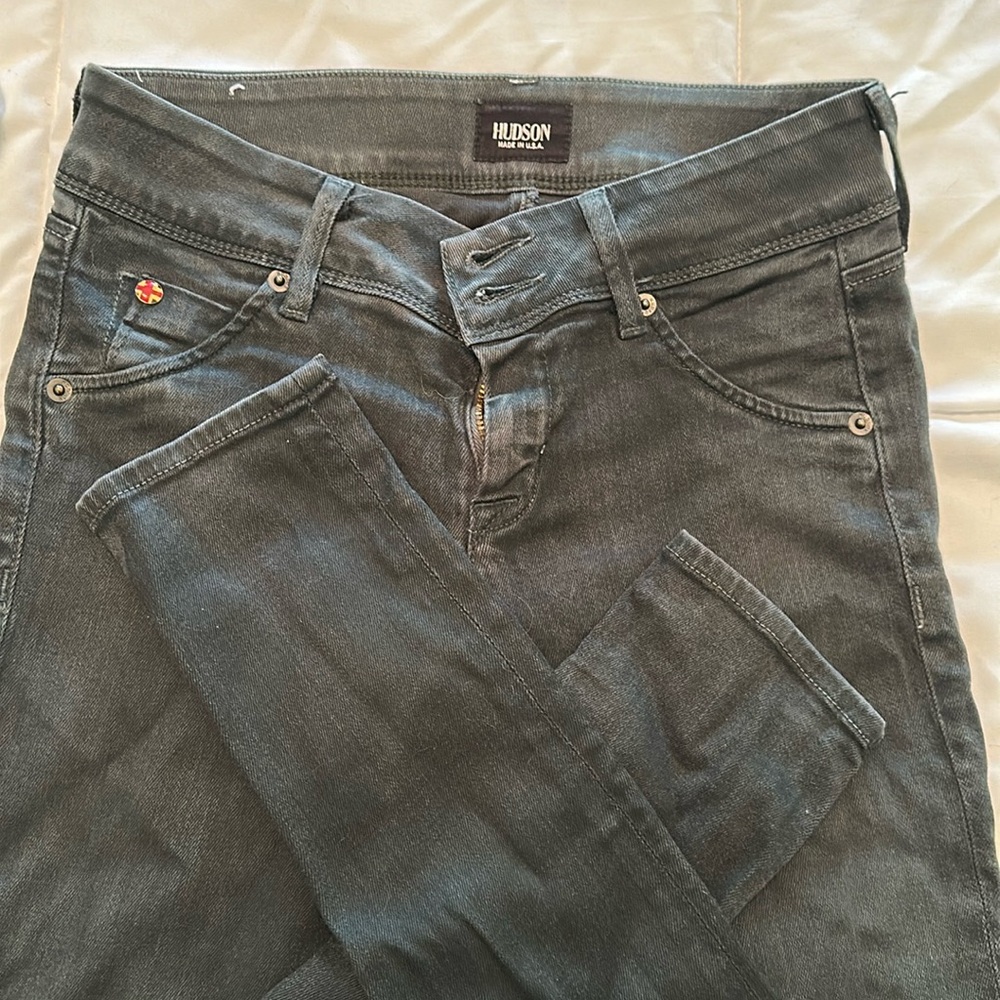 Hudson Jeans 26 black colllin  Flap skinny jeans (L)